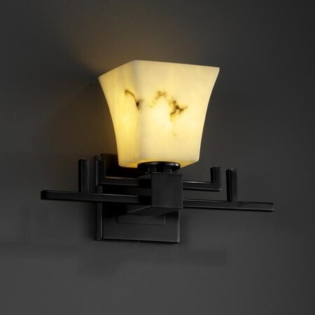 Justice Design Group FAL-8701-10-MBLK LumenAria Collection Aero 1-Light Wall Sconce
